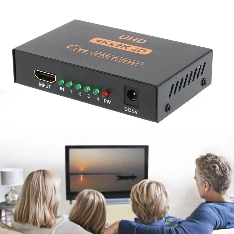 EU/UK штекер металлический корпус UHD 3D 4 к 2 Full HD 1080 p HDMI разветвитель порта