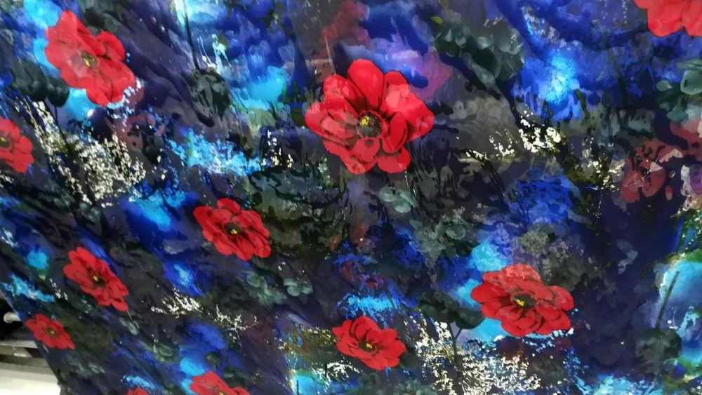 Текстиль tissu couture enfant полиэфирная шелковая ткань с цветочным принтом жаккардовая