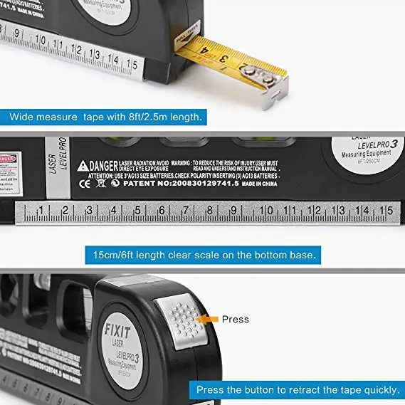 100 шт. многофункциональный DIY Лазерный направляющий нивелир прямая проектная