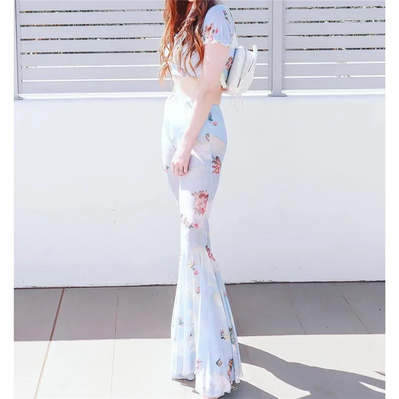 Женские сексуальные расклешенные брюки свободные сетчатые Тонкие штаны с