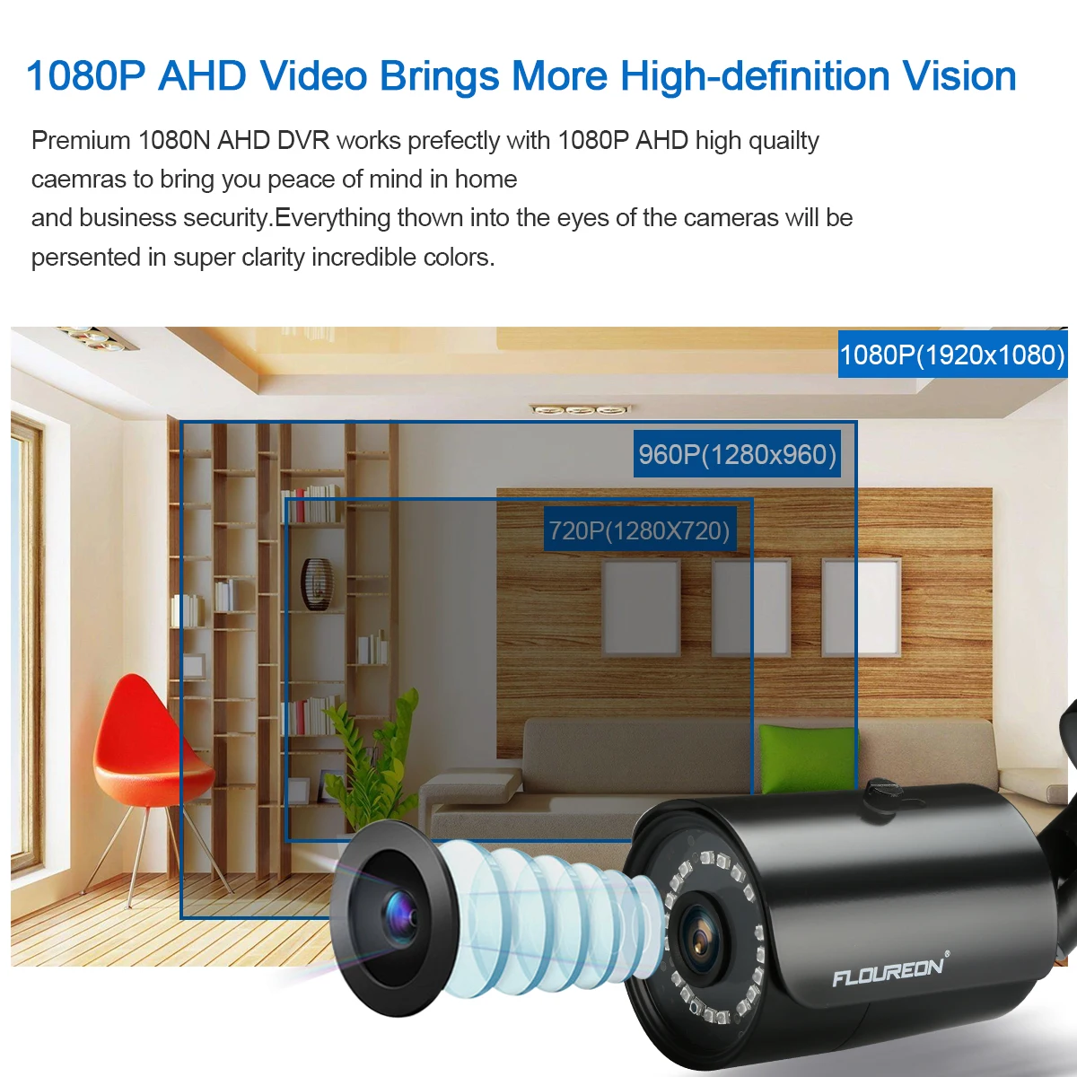 Floureon 1 X 8CH 1080 P 1080N AHD DVR + 4 Открытый 3000TVL камера ТБ HDD комплект безопасности ЕС|Камеры