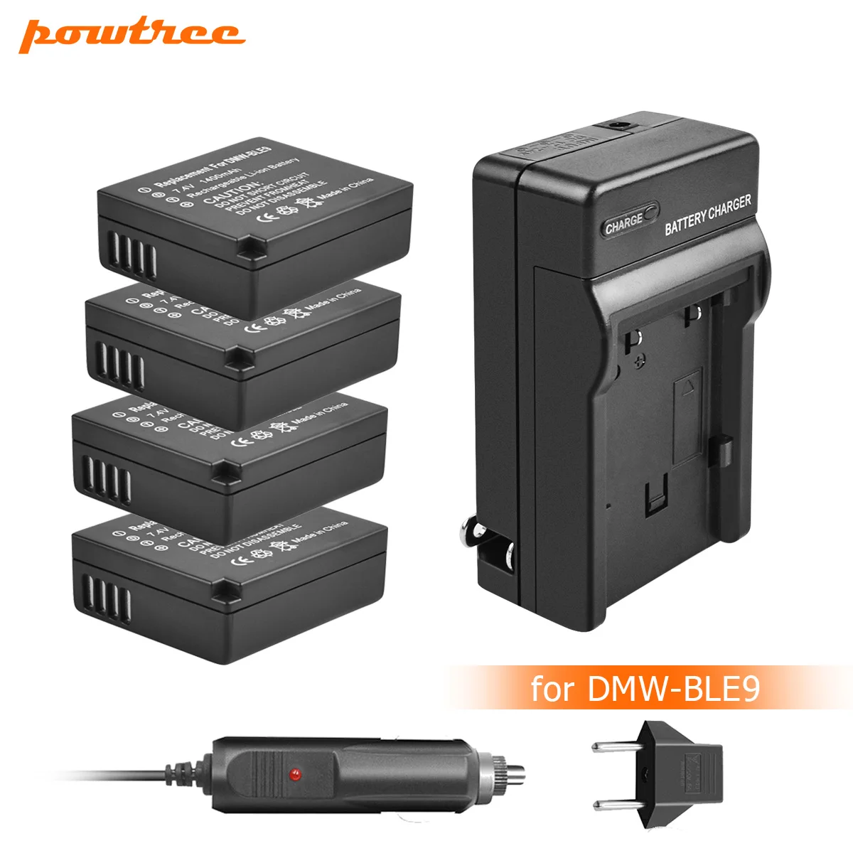 Powtree DMW BLG10 BLE9 батарея + зарядное устройство для Panasonic DMC GF6 GX7 GF3 GF5 BLG10GK LX100 GX80 GX85