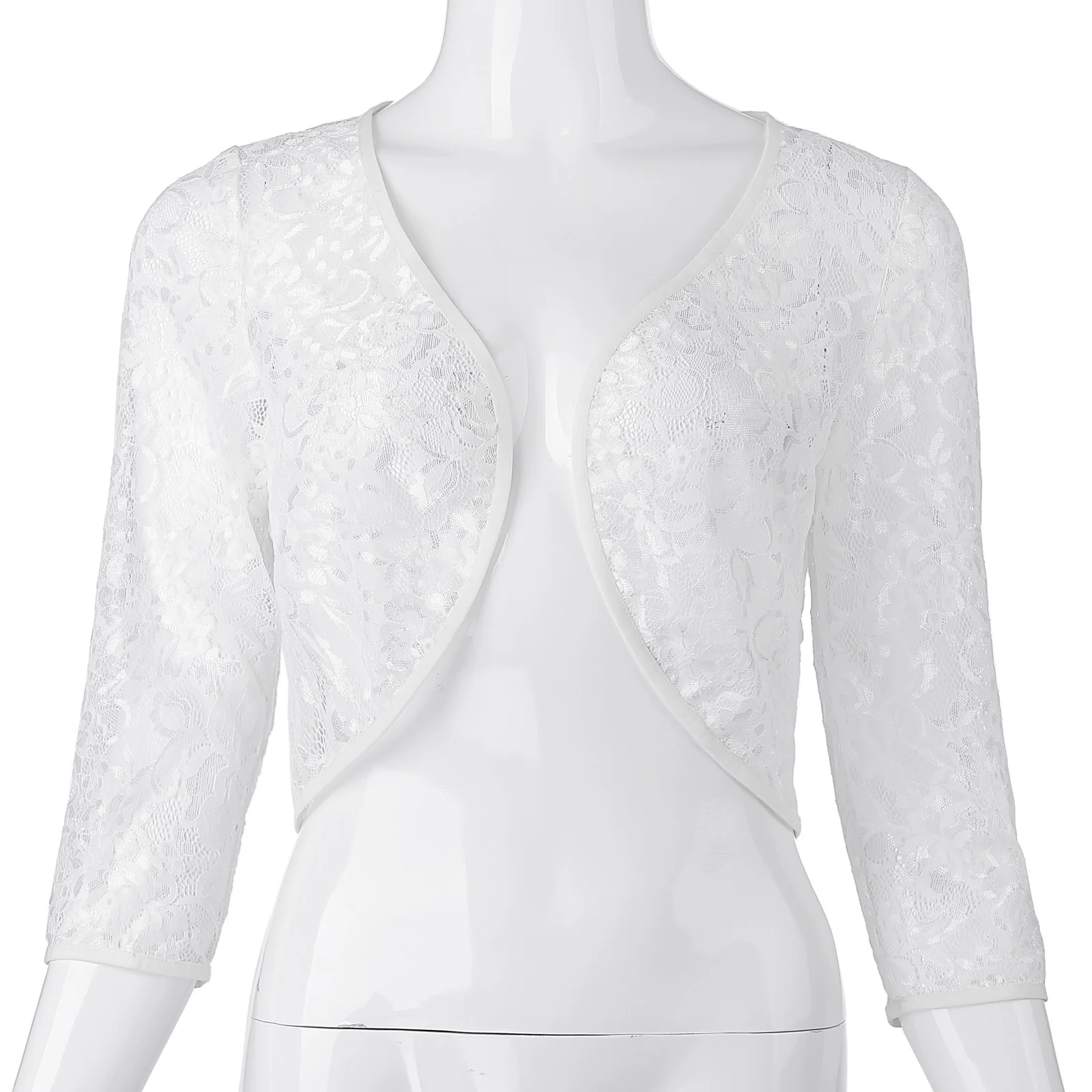 Женское прозрачное кружевное болеро укороченный топ пальто свадебная куртка