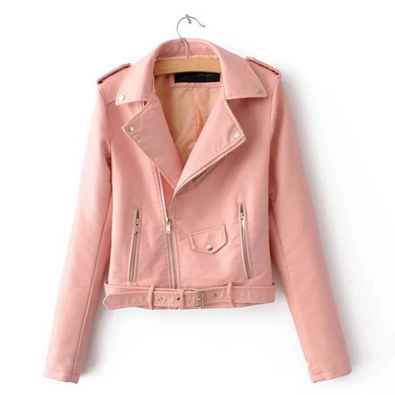 2019 Модные женские модели кожаная женская короткая куртка из искусственной кожи