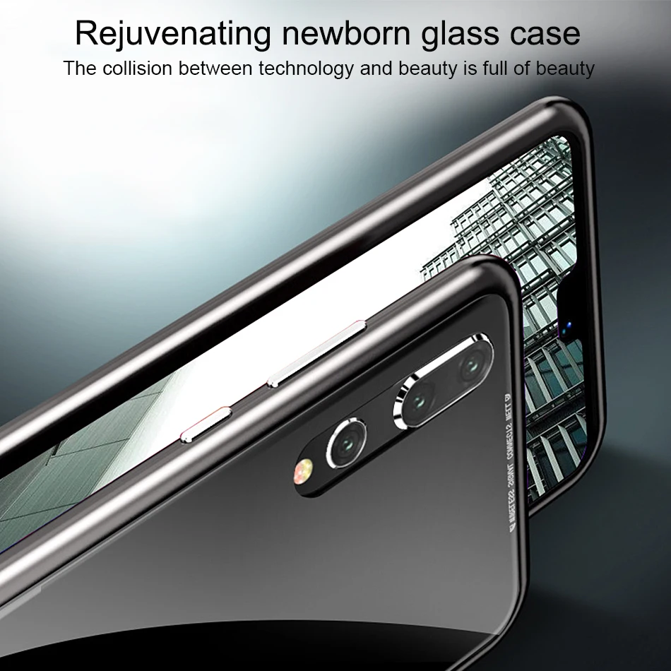 Magnetic Adsorption Case for Huawei P20 Pro Lite Luxury Magnet Tempered Glass Mate 20 lite Nova 3 |