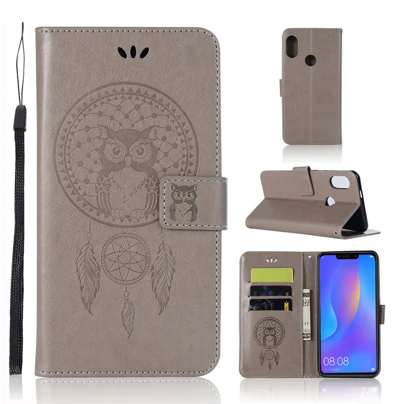 Флип Чехол huawei Y6 2019 класса люкс из искусственной кожи чехол для телефона Prime Pro Y 6