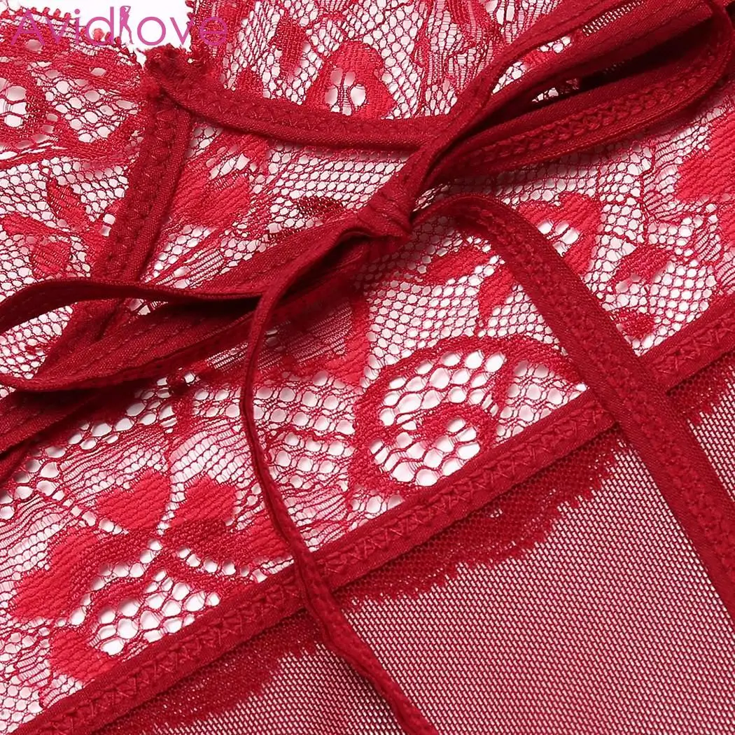 Avidlove женское сексуальное кружевное бельё в стиле пэчворк Babydoll с v образным
