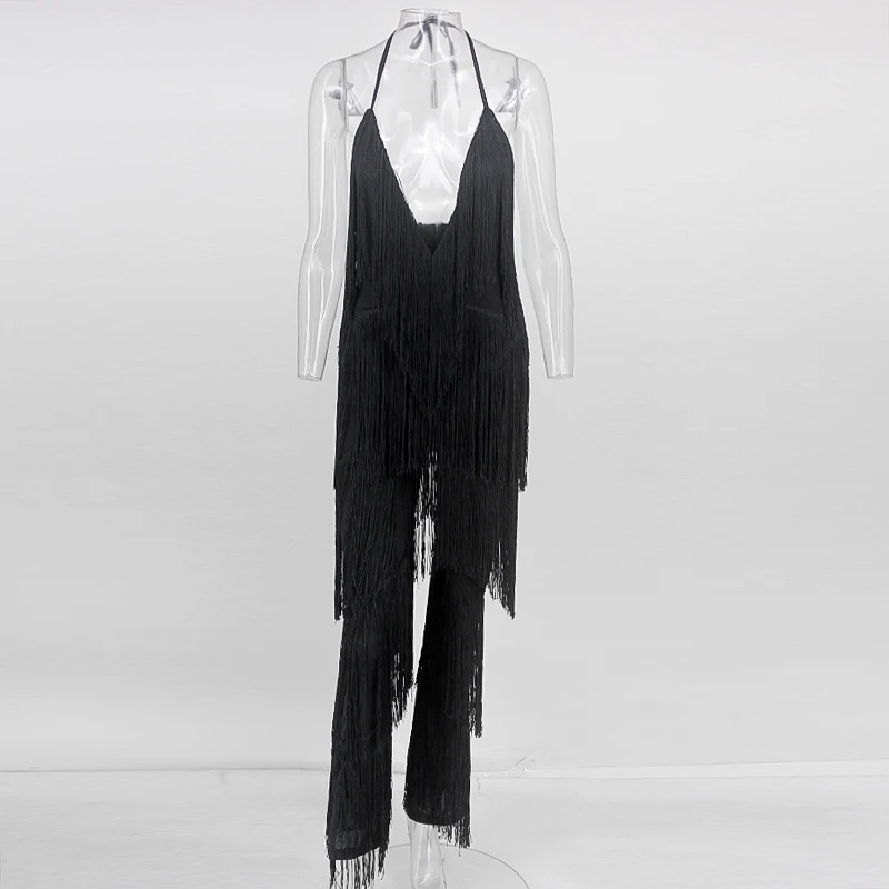 Vestido Madrinha длинный комбинезон подружки невесты сексуальный с кисточками для
