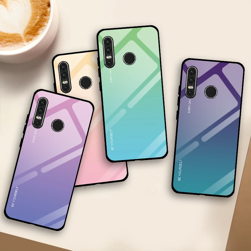 Градиентный телефонный чехол для huawei Y6 Prime 2019 P30 P20 Lite Pro Micolorful Shell стеклянный Honor 10i