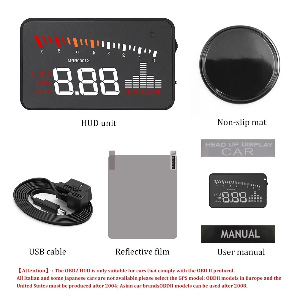 Китай Самый дешевый X5 Hud OBD2 автомобиль OBD дисплей скорость транспортного средства
