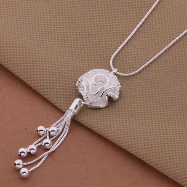 Женское ожерелье из серебра 925 пробы с подвеской | Украшения и аксессуары