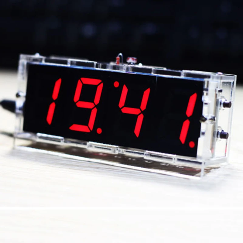 4-Digit LED DIY Digital Electronic Micro Controller Clock Time Temperature R1 | Дом и сад