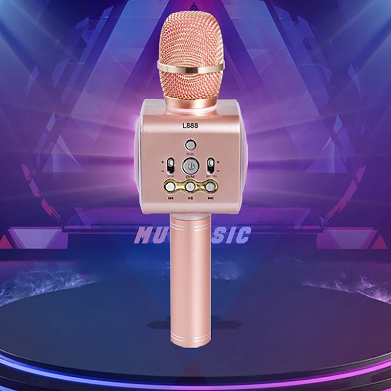 Беспроводной караоке микрофон Портативный Bluetooth мини домашний Ktv для