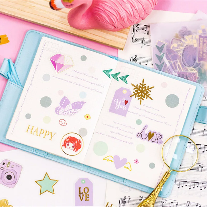 100 шт. Kawaii наклейки с рисунком вишня милые бронзовые канцелярские Новинка клейкие