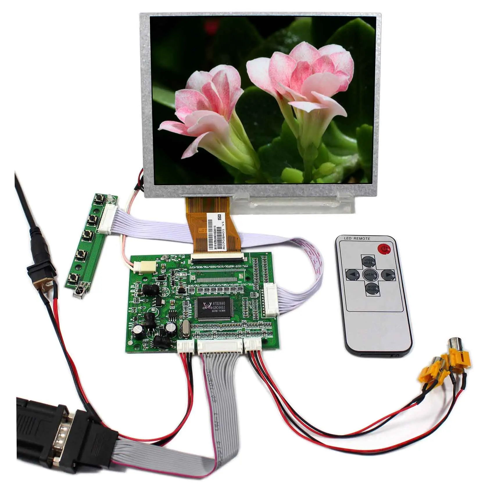 

7inch TFT LCD 800x600 Resolution VS-TY5060-V1 VGA AV LCD Controller Board A070SN01 4:3 LCD Screen