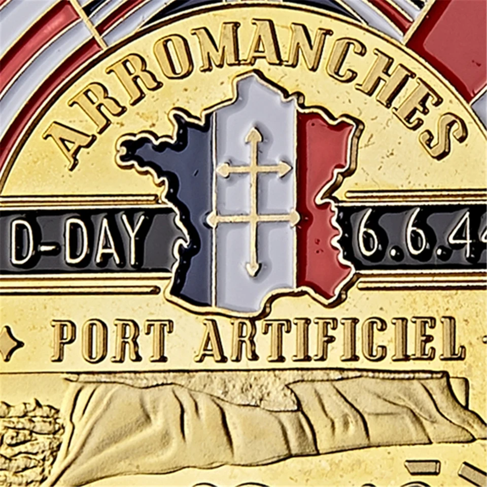 Вторая мировая война 1944.6.6 D-Day Нормандии войны 70th Юбилей арроманш на военную тематику коллекционные монеты