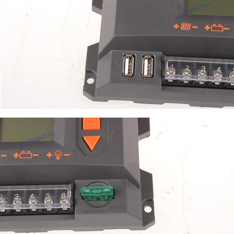 30A 40A 12 V/24 V автоматический контроллер заряда PWM с ЖК дисплеем 5 USBX2 простой