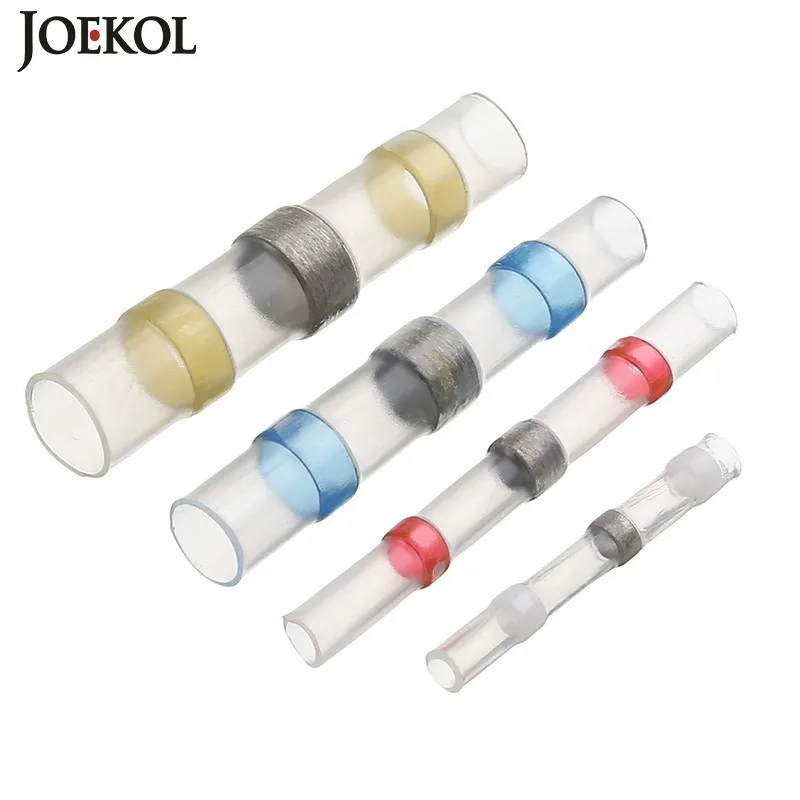 100 шт., термоусадочные стыковые соединители для проводов