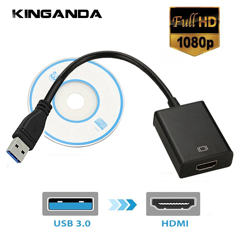 Топ внешняя видеокарта Кабель USB 3 0 HDMI 1080 P Кабельный адаптер переходник USB3.0 Multi