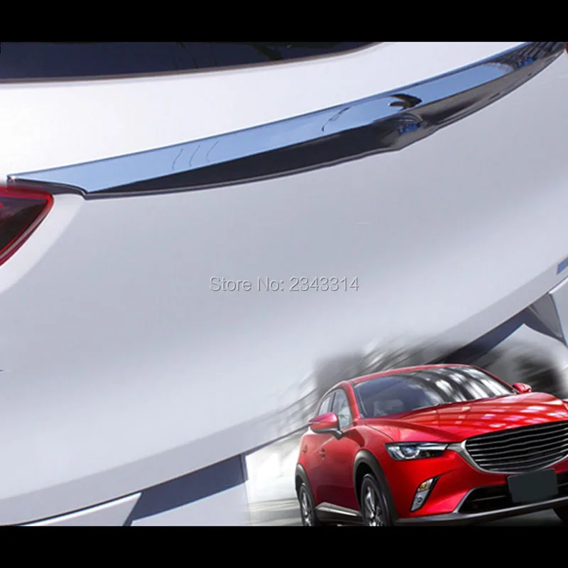 Для Mazda CX 3 CX3 2016 2017 2018 ABS Задняя Крышка багажника задняя дверь крышка молдинг