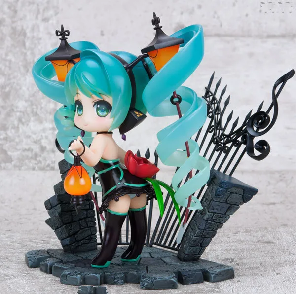 15 см Hatsune Miku уличный свет feat. Кошка рыба гоночная Кукла Смола экшн коллекционная
