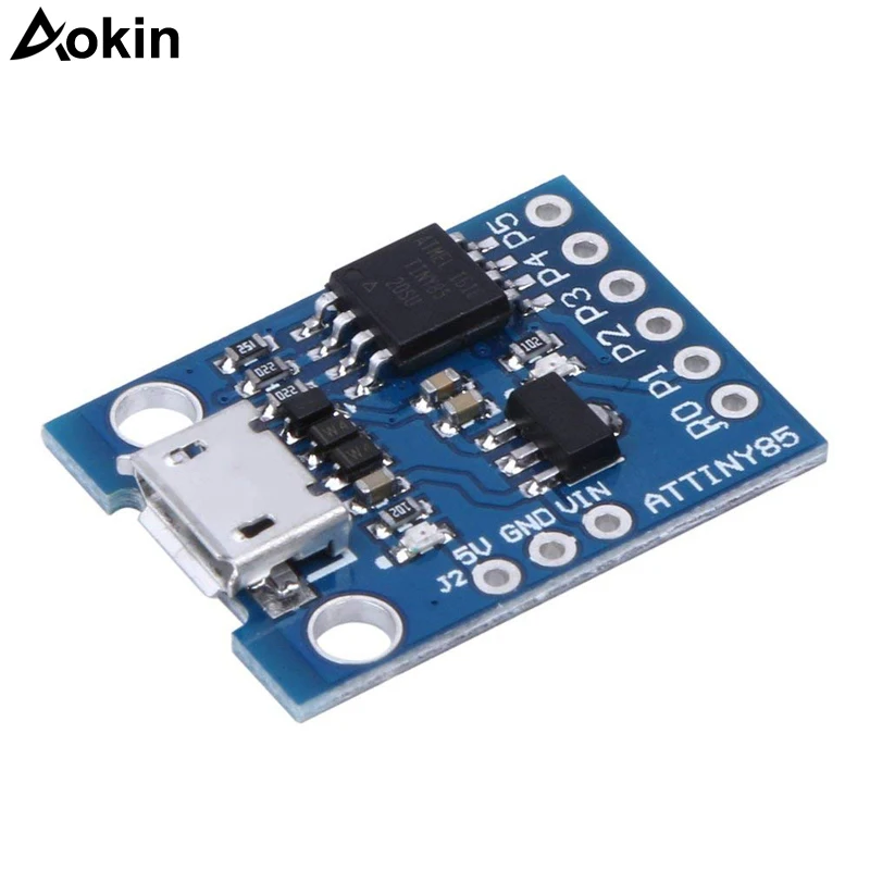 Плата микро-разработки TINY85 с синим черным и зажимом модуль ATTINY85 для Arduino IIC I2C USB 5 В