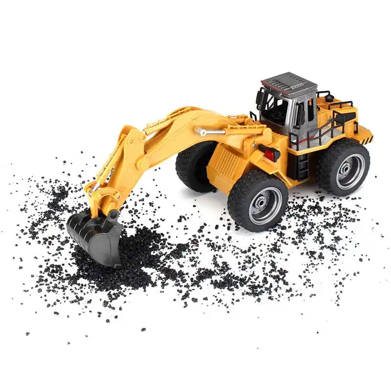 Новые поступления HuiNa игрушки 1530 1/18 2 4G 6CH Rc автомобиль сплав экскаватор