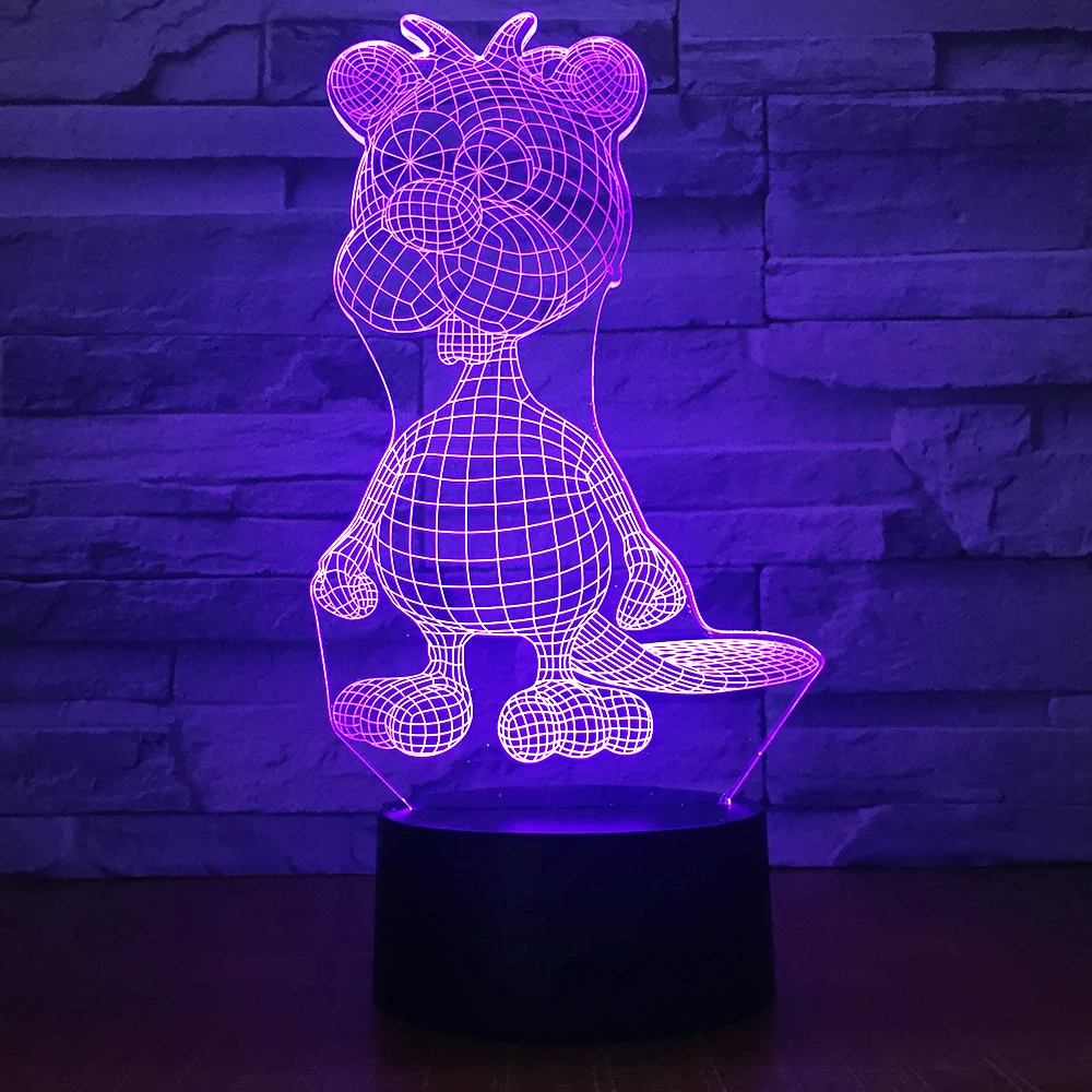 

Colorful Squirrel 3D Night Light for Home Decor Birthday Gift Bluetooth Speaker