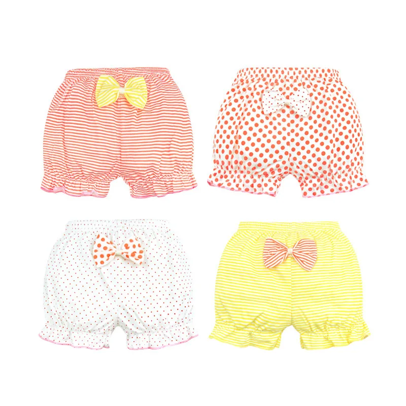 New Spring Xiaxiaotong Underpants Men And Women Baby Four Angle Pants Bow Wave Point Lovely Other Clothes Pure Cotton | Мать и ребенок