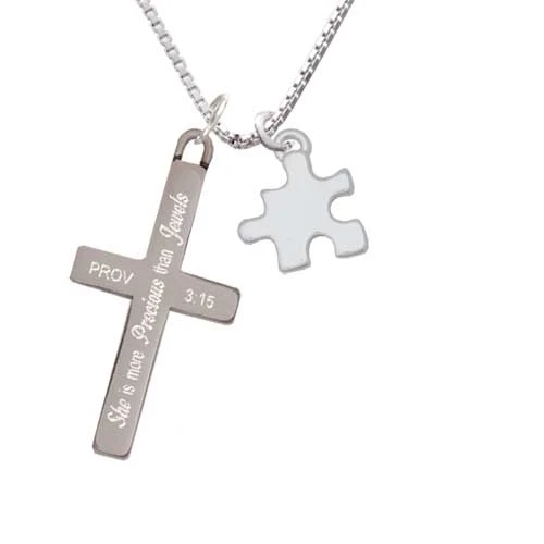 Головоломка она более Драгоценная крест ожерелье|Подвески| |