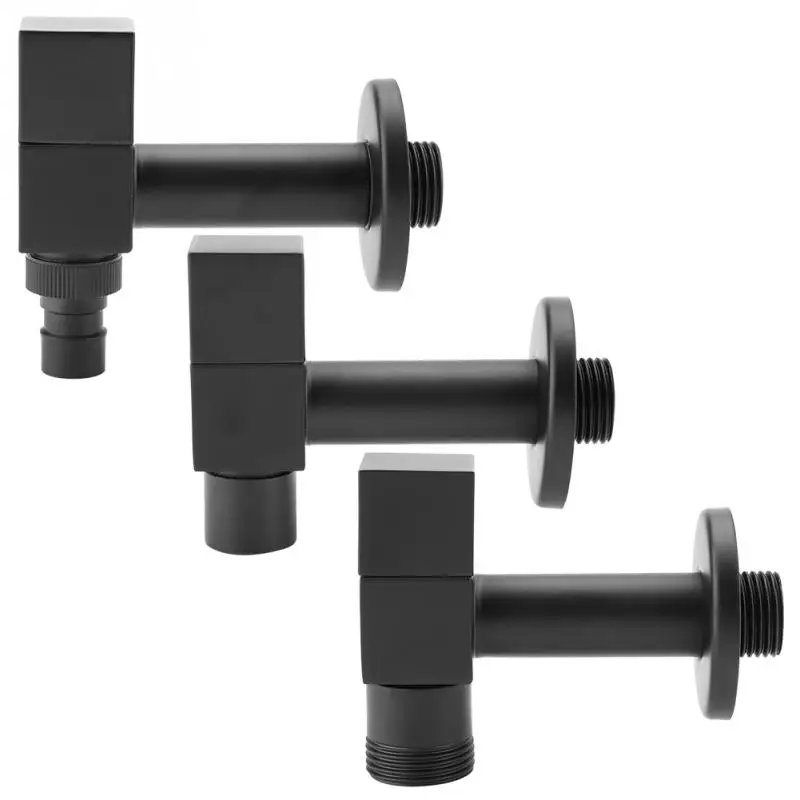 Black Brass Square Washing Machine Faucet Wall Mount Laundry Cold Water Tap Balck | Обустройство дома