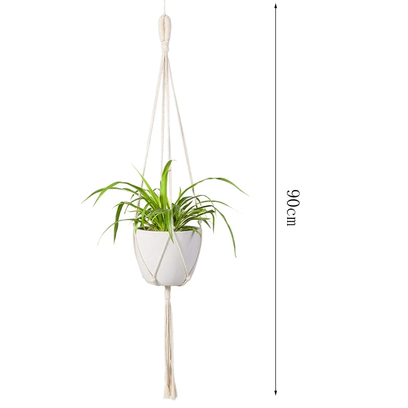 Macrame Plant Hanger Indoor Outdoor Wall Hanging Planter Basket Cotton Rope Modern Boho Home Decor | Дом и сад