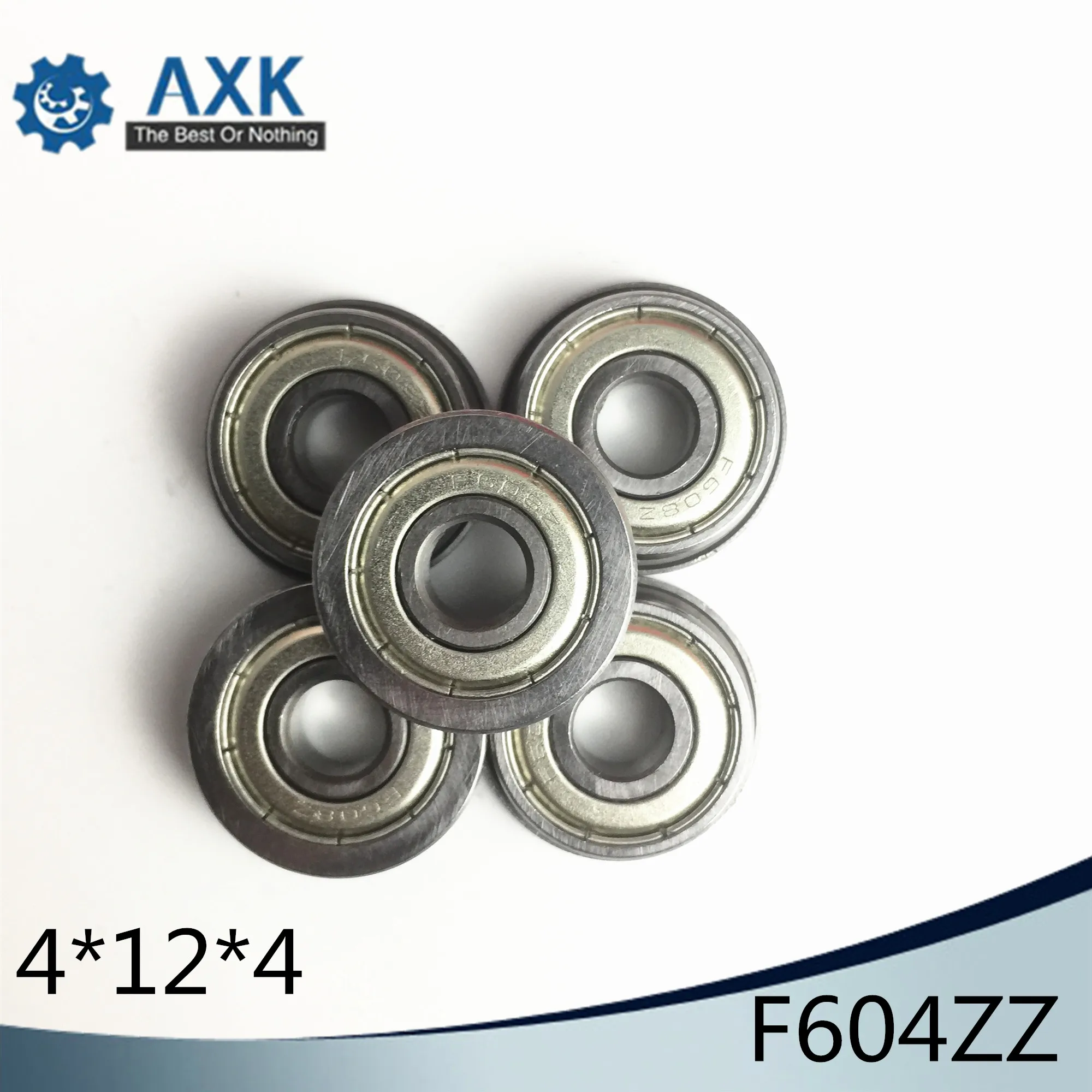 F604ZZ Фланцевая втулка подшипника 4x12x4 мм ABEC 1 ( 10 шт.) фланцевые F604 Z ZZ шариковые
