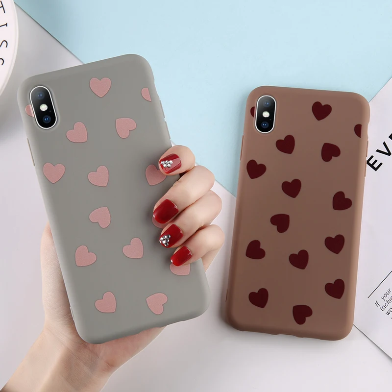 Чехол для телефона Moskado iPhone 6 6S 7 8 Plus X XR XS Max простой мягкий чехол из ТПУ с милым