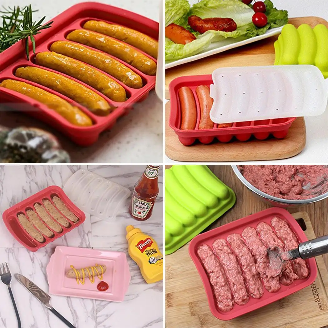 Кухня Выпекание силикон колбаса хот дог сделать колбасы собаки торт и т. д. DIY