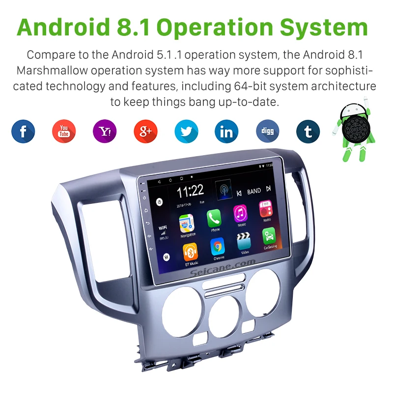 Seicane 9 дюймов Android 8 1 автомобильный стерео радио головное устройство плеер GPS