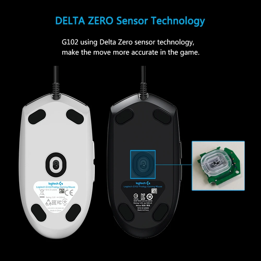 Logitech G102 PRODIGY игровая Оптическая Проводная мышь Поддержка настольного ноутбука