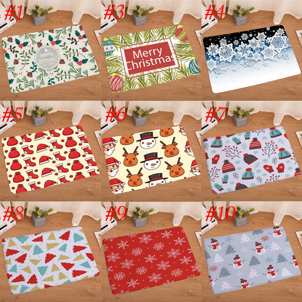 Новинка 2018 лидер продаж Рождественский сверхмощный дверной коврик Нескользящий