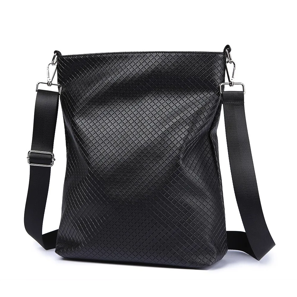 Crossbody Diaper Bag for Baby Care Black Plaid Large Capacity Messenger Nappy Changing Stylish Stroller | Мать и ребенок