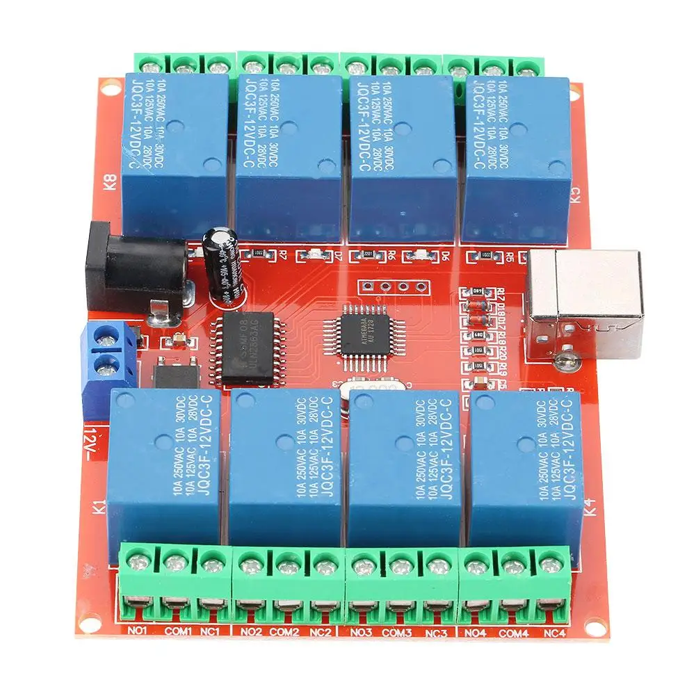 8 канальный компьютерный usb контроллер DC 12 В релейный модуль умный для ПК|Реле| |