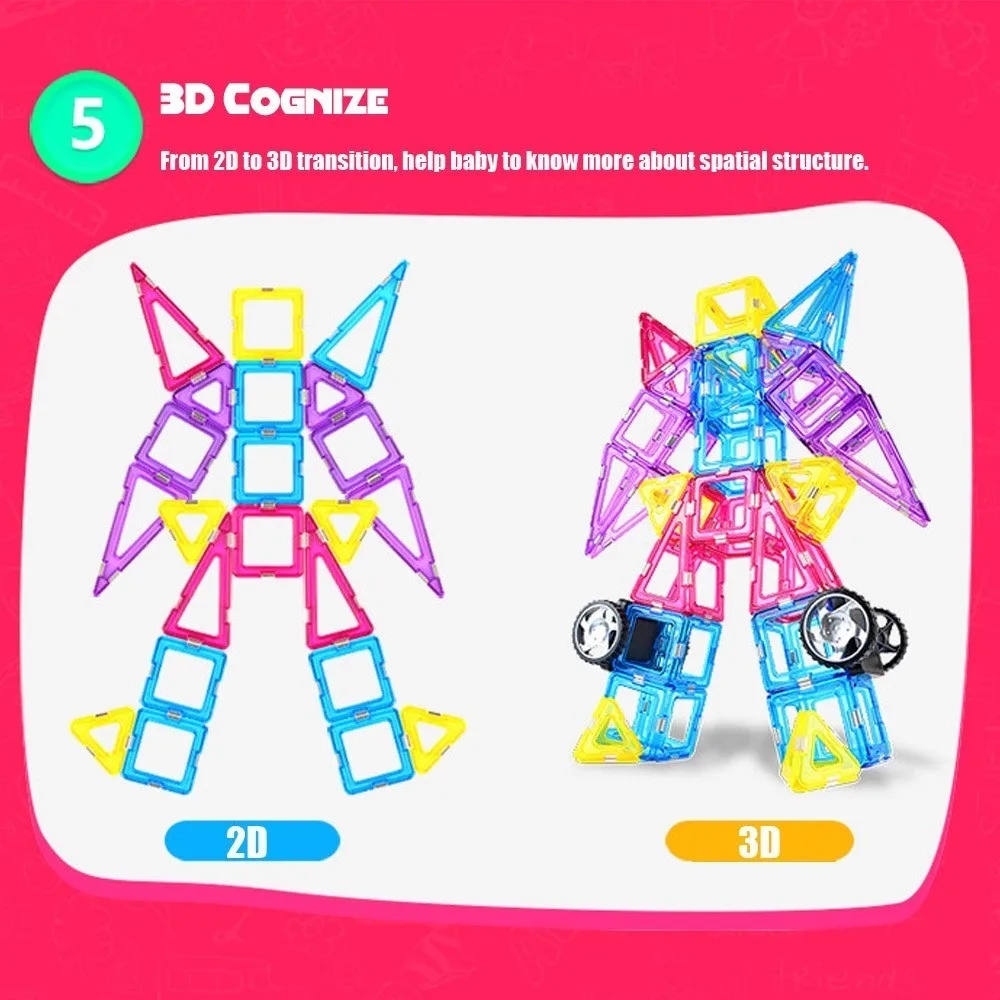 Vavis Tovey 3D Crystal Blocks Magnetic Building Model Toys Designer Bricks |