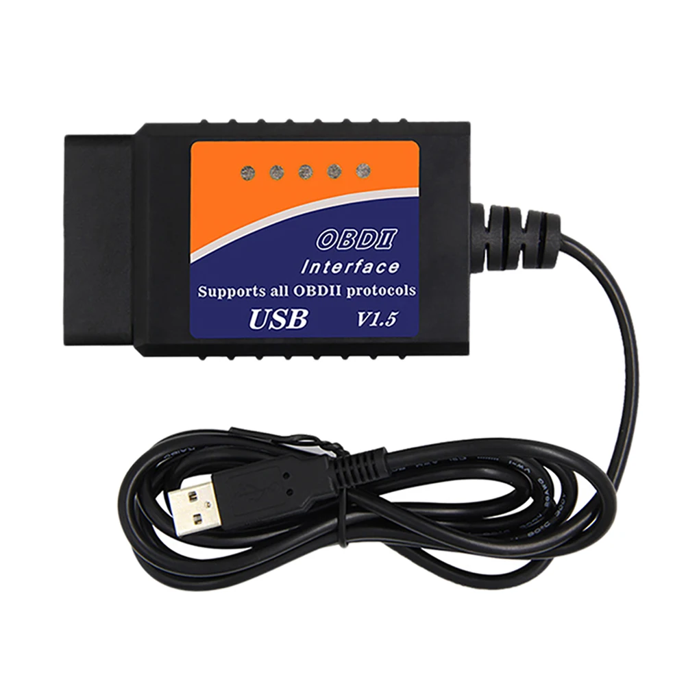 ELM327 USB V1.5 OBD2 Авто сканер неисправностей OBDII компьютерный детектор| |