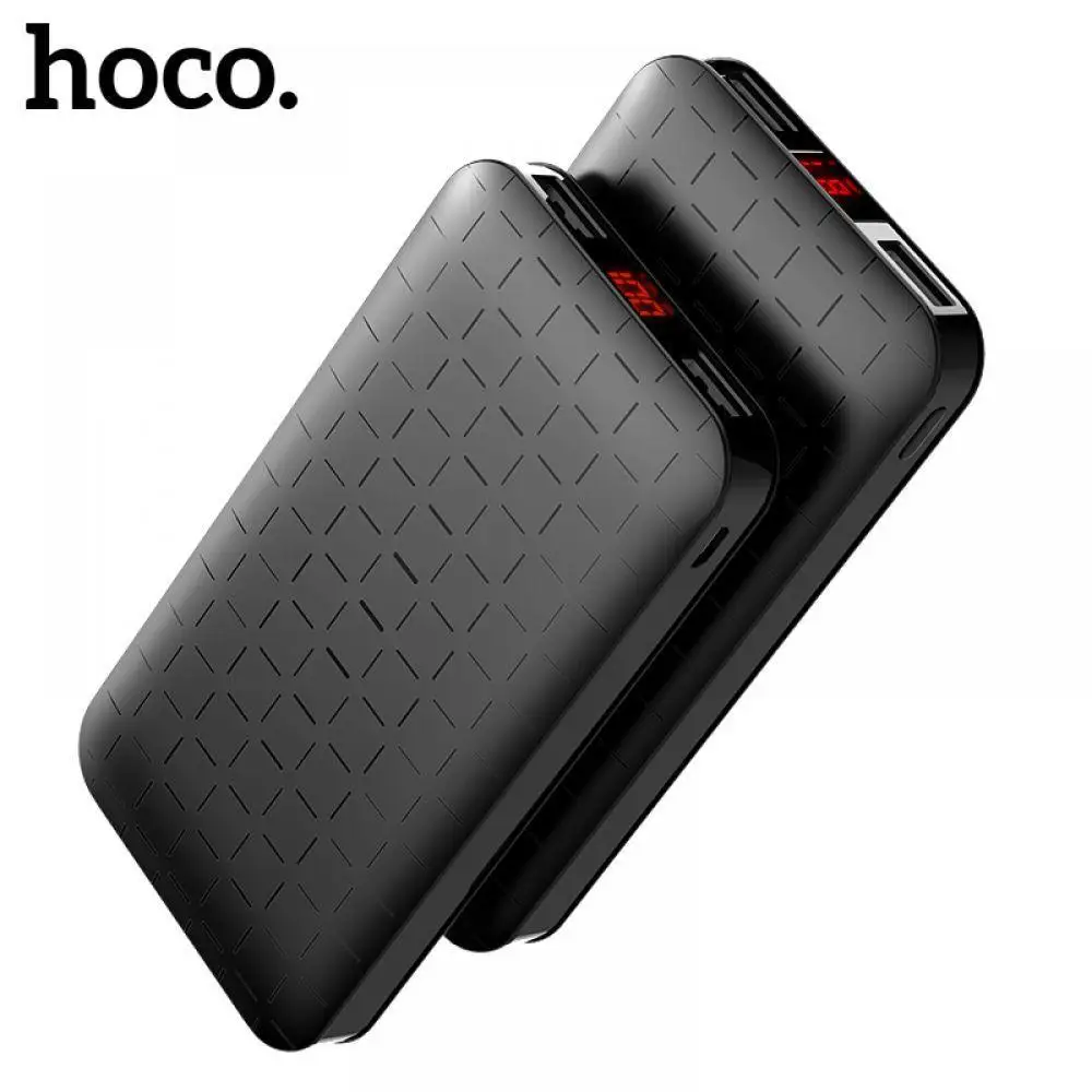 HOCO 10000 mAh power Bank ультратонкий полимерный внешний аккумулятор с двумя usb-портами 5000