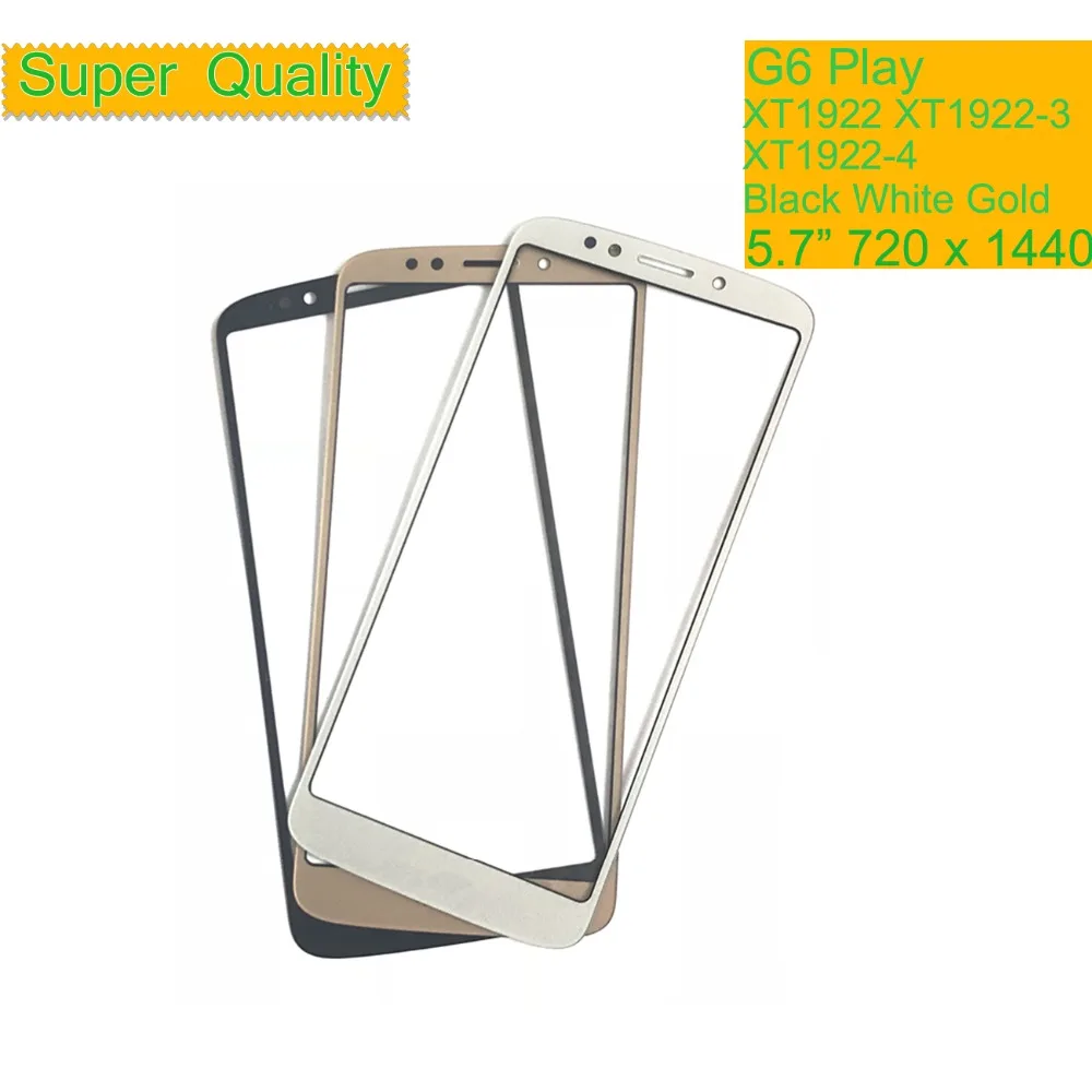 10 шт./лот для Motorola G6 Play XT1922 3 4 сенсорный экран передняя внешняя стеклянная панель