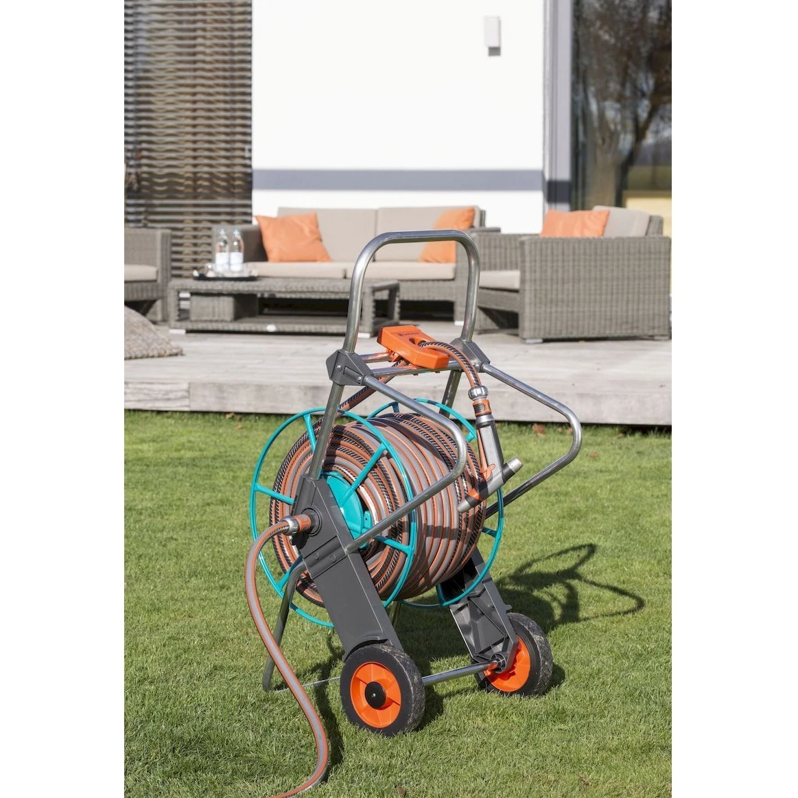 Катушка для шланга GARDENA 02674 20.000.00 (Макс.длина на тележке: 13 мм (1/2″) 100 м 15 (5/8″) 80 19