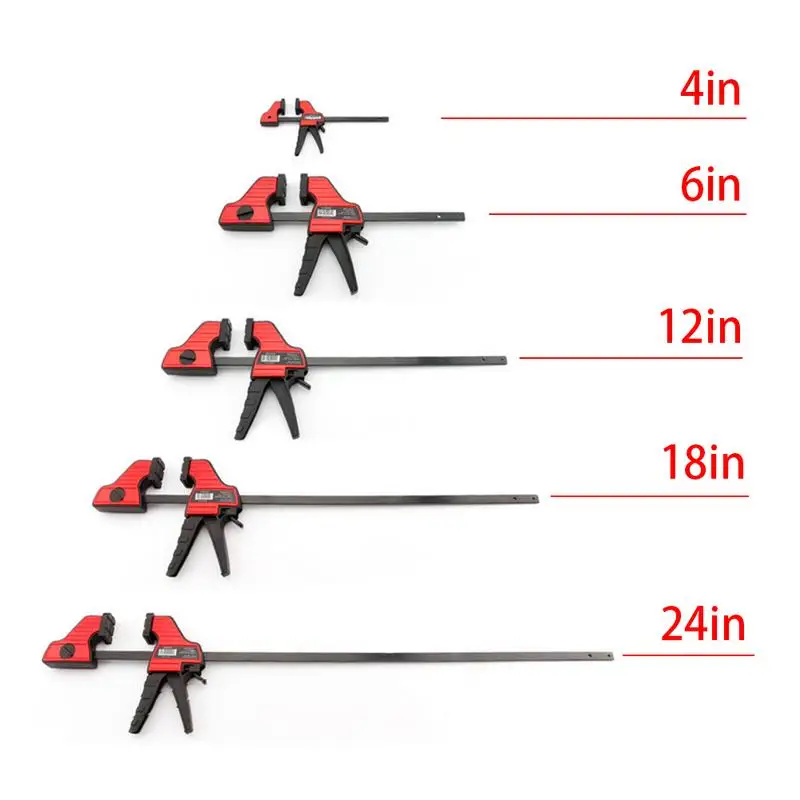 F Style Bar Clamp Wood Working Tools Quick Grip 4/6/12/18/24 Inch Plastic Carpentry Clamps Release | Инструменты