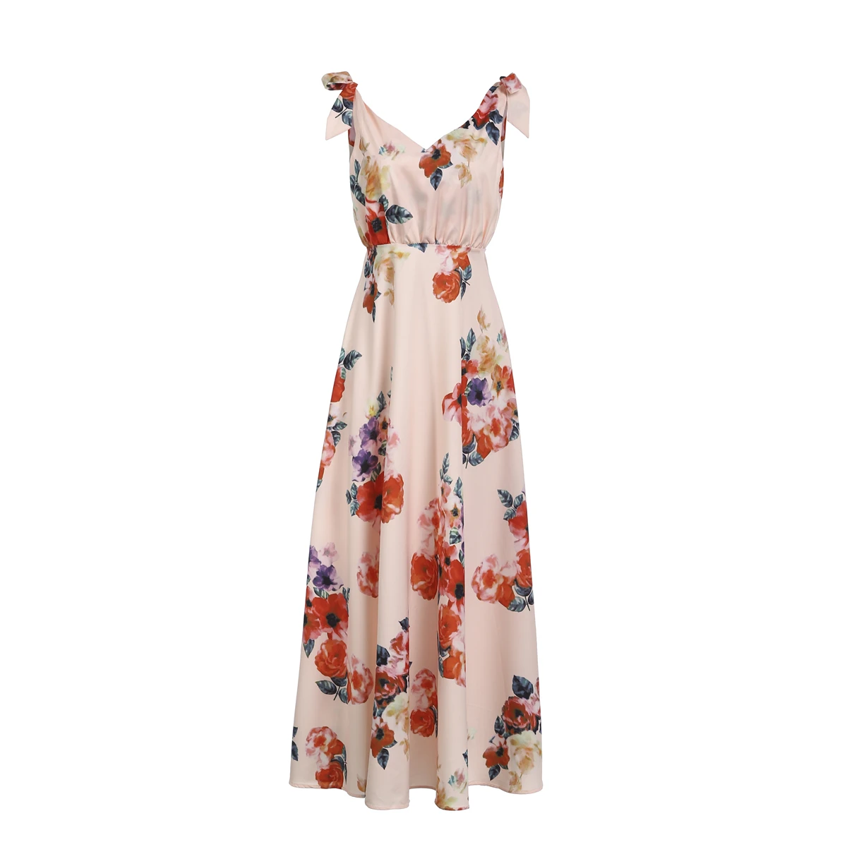 New Fashionable Women Summer Sleeveless Floral Long Dress Ladies Popular Party Beach Casual Dresses HOT SALE | Женская одежда