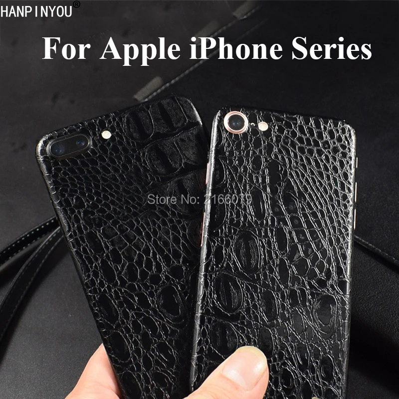 For Apple iPhone X XS Max 8 7 6 6S Plus 5s SE Crocodile / Snake Skin Leather Back Cover Matte Decals Wrap Sticker Film |