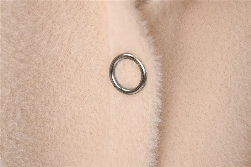 Женское длинное пальто с капюшоном Свободное имитацией норкового ворса 2019 |