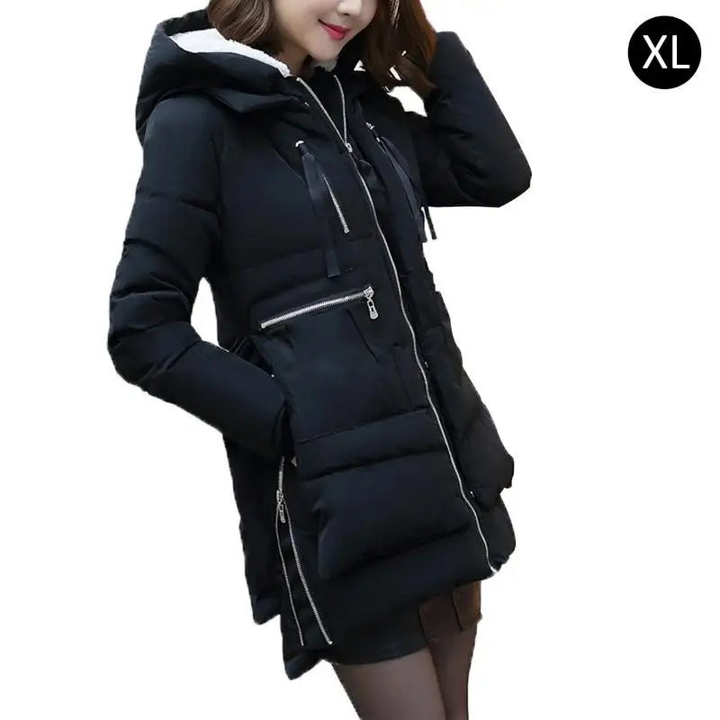 Plus Size 5XL Down Jackets 2019 Fashion Women Winter Coat Long Slim Thicken Warm Jacket Cotton Hooded Outwear Parkas | Женская одежда